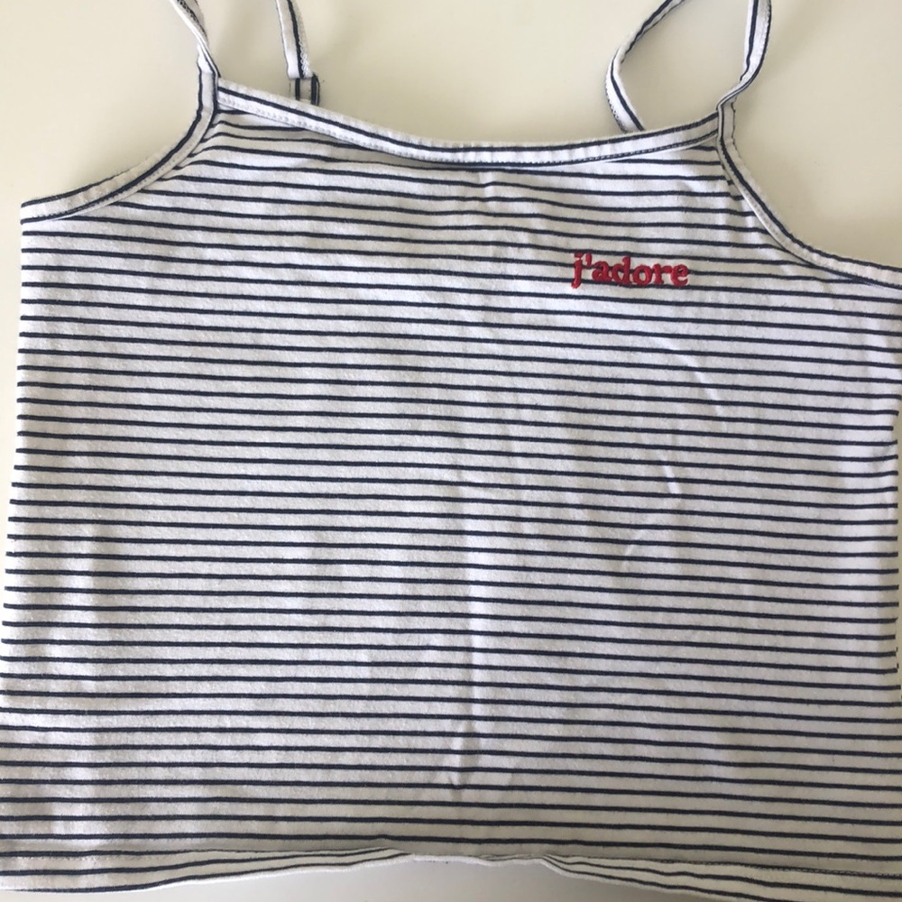 Black and white tank top